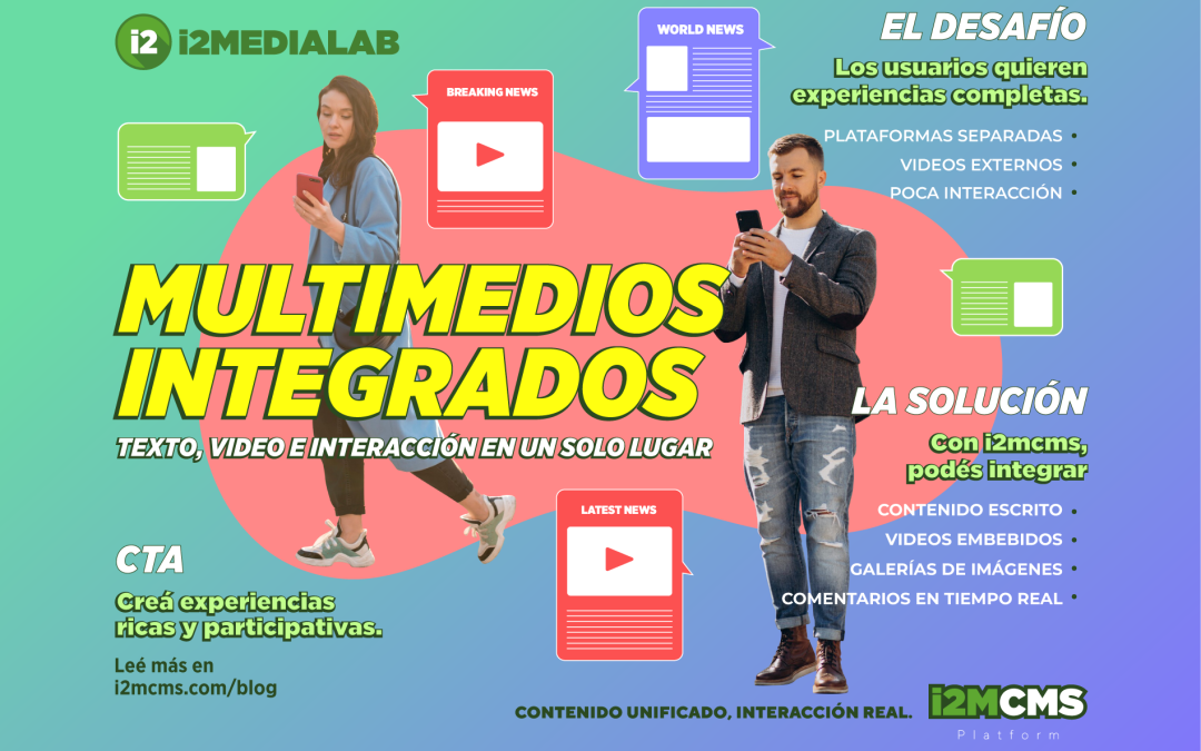 Multimedios integrados: texto, video e interacción en un solo lugar